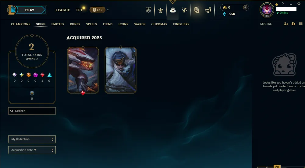 🌎EUW🏆 Solo 🔰 Silver 3 🏆 Flex 🔰 Emerald 4❄️+53K  🔥4 Skins 🔰ProJect:Renkton🏆30 Champions ✅️Unverified Email🚀instant delivery